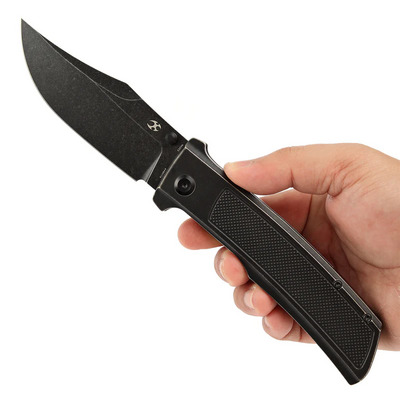 Kansept knivar Bison Blackwash CPM S35VN Blackwash Titan med Frag Mönster K1 - KNIFESTOCK