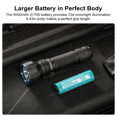 Olight 3.6V 5000mAh 21700 Rechargeable Lithium-ion Battery Javelot(OD Green) - KNIFESTOCK