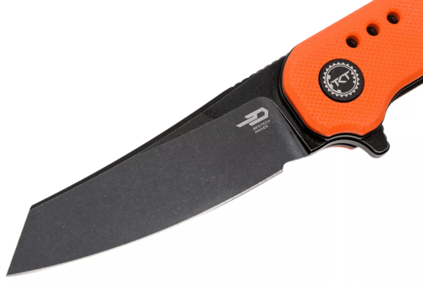 BESTECH SYNTAX 14C28N, Black Stonewash, Orange G10 BG40C - KNIFESTOCK