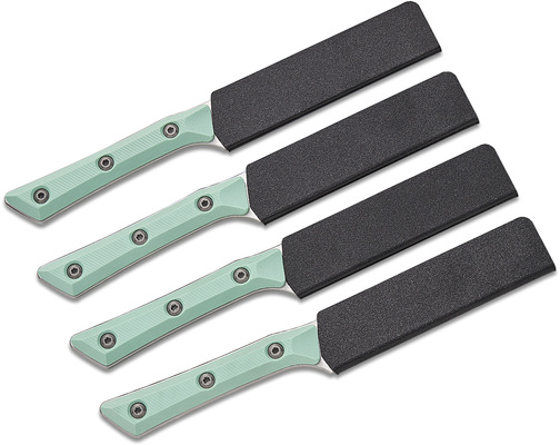 Microtech STEAK KNIFE SET G-10 CARIBBEAN BLUE STW F/S 3600-12SETCA - KNIFESTOCK