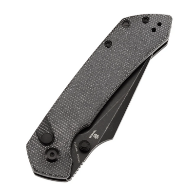 Tenable Knives Fenrir Blackwash 14C28N, Svart Micarta - KNIFESTOCK