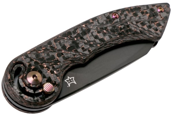 Fox Knives Radius FX-550 CFB Copper Carbon fibre Black pocket knife - KNIFESTOCK