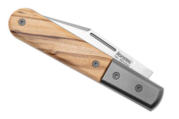 Lionsteel Clip M390 blade,  Olive wood Handle, Ti Bolster &amp; liners CK0112 UL - KNIFESTOCK