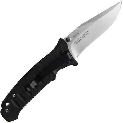 BLACK FOX couteau tactique DROP POINT LAME 440C MANCHE NOIR CAOUTCHOUC NYLON BF-114 - KNIFESTOCK