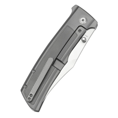 Kansept knives Bison Satin CPM S35VN Plain Titanium with Frag Pattern K1108A1 - KNIFESTOCK