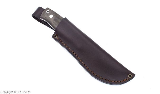 Brisa Skinner 90-Green micarta Elmax Flat Sheath Skinner BRS-362-66126-66128 - KNIFESTOCK