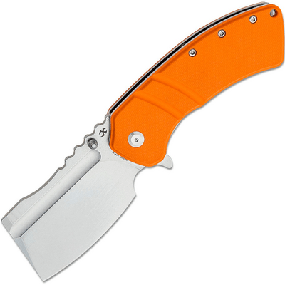 Kansept XL Korvid Stonewashed 154CM Orange G10 Handle T1030A6 - KNIFESTOCK