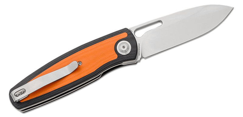 Kansept Mato Stonewash CPM-S35VN Black and Orange G10 K1050A2 - KNIFESTOCK