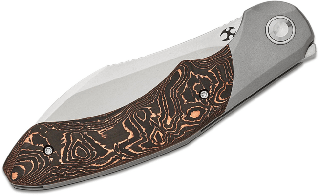 Kansept Cosmos Stonewashed CPM 20CV Titanium + Copper Carbon Fiber K1059A1 - KNIFESTOCK