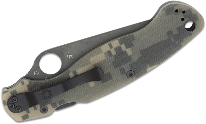 Spyderco Military 2 Camo G-10 Black Blade Reveal 13 C36GPCMOBK2 - KNIFESTOCK