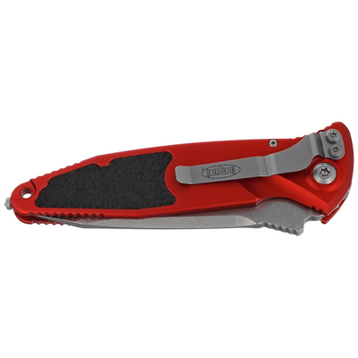 Microtech SOCOM ELITE T/E-AUTO STONEWASH STANDARD RED 161A-10RD - KNIFESTOCK