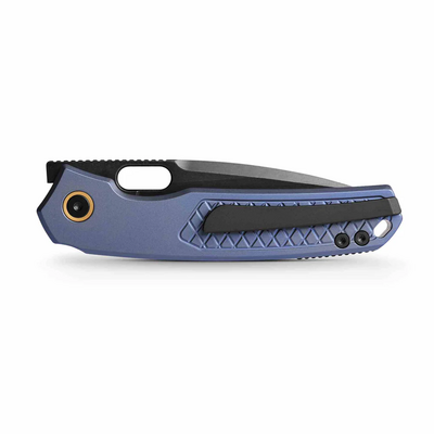 Vosteed Psyop Elmax Black Stonewash Blue Titanium A2205 - KNIFESTOCK