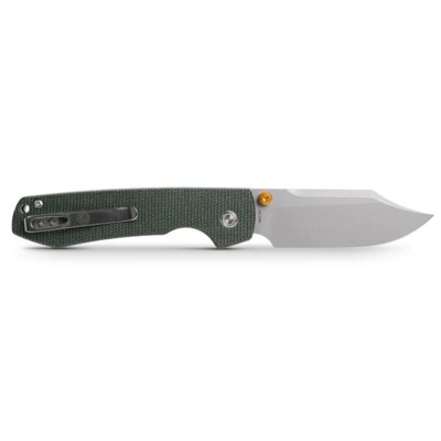 Vosteed Raccoon(TLL&amp;Bowie Blade) 14C28N Stonewash Green Micarta A2911 - KNIFESTOCK