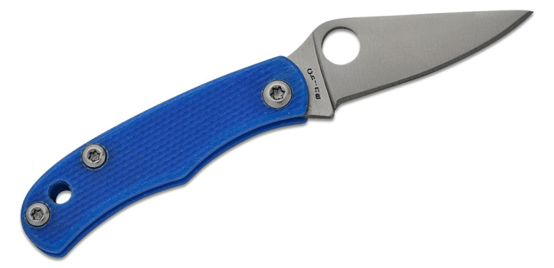 Spyderco BUG BLUE G-10 PLAINEDGE - KNIFESTOCK