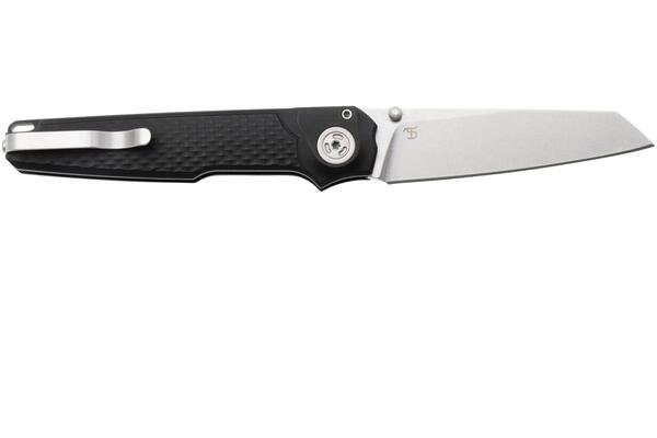 MKM MIURA – CPM Magnacut SW bld - SOLID Black Alu hdl, BUTTON LOCK - REV. S/S CLIP MK MI-ABK - KNIFESTOCK
