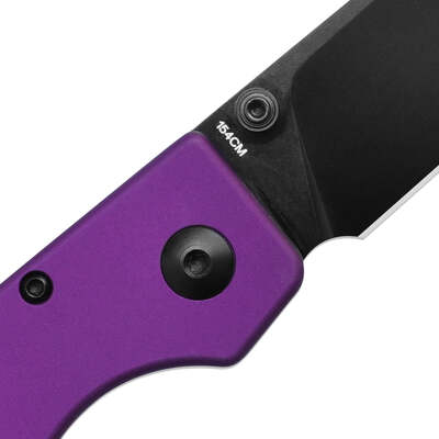 KIZER Original Button Lock Purple Aluminium Handle V3605C4 - KNIFESTOCK