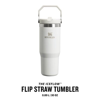 STANLEY The IceFlow™ Flip Straw Tumbler 0.89L / 30oz Frost (New) 10-09993-407 - KNIFESTOCK