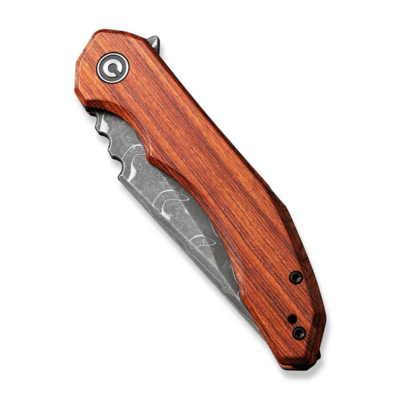 Civivi Bluetick Guibourtia Wood HandleDamascus BladeNested Liner Lock C23050-DS1 - KNIFESTOCK