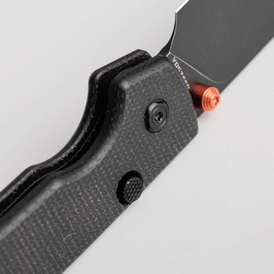 Vosteed Raccoon(Top Liner Lock) 14C28N Black Stonewash Black Micarta A2902 - KNIFESTOCK