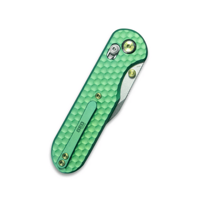 GEO Knife Ethereal Cutter SW M390 Blade SWGreen Ti - KNIFESTOCK