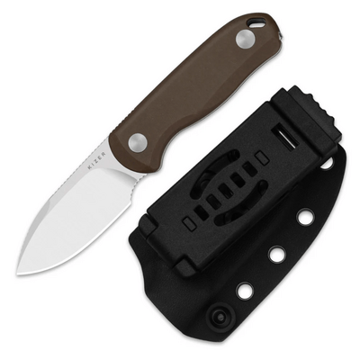 Kizer Drop Bear Fix 14C28N,Satin,Norplex UltreX™ Micarta - KNIFESTOCK