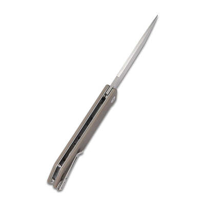 KUBEY Pylades Liner Lock Flipper Folding Knife, AUS-10 Blade, Tan Handle KU253E - KNIFESTOCK