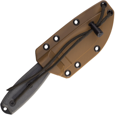 ESEE Knives Model 3 Modified Pommel black blade, grey handle 3PM with sheath + clip - KNIFESTOCK