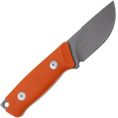 Fox-Knives Muzzle Fixed Knife Stainless Steel Becut Satin Blade, G10 Orange Handle FX-664 OR - KNIFESTOCK