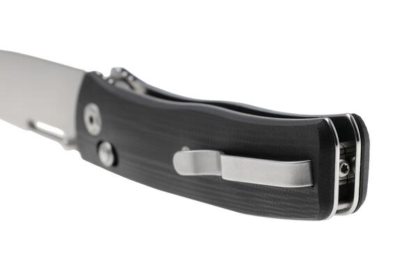 LionSteel NINI Folding knife M390 satin blade, full BLACK G10 handle NN1 GBK - KNIFESTOCK