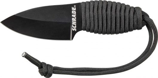 Cuțit de gât mic Schrade, oțel 8Cr13MoV, mâner înfășurat cu paracord - KNIFESTOCK