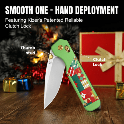 Kizer Militaw S45VN AL &amp; G10 -  Xmas edition - KNIFESTOCK