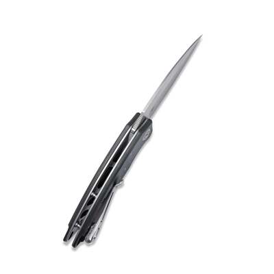 KUBEY Leaf Liner Lock Front Flipper Couteau Pliant Noir Noir Or CF et Manche en Résine KU333D - KNIFESTOCK