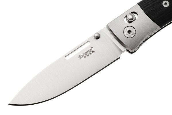 LionSteel NINI Folding knife M390 satin blade, Ti BOLSTER, BLACK G10 handle NN2 GBK - KNIFESTOCK