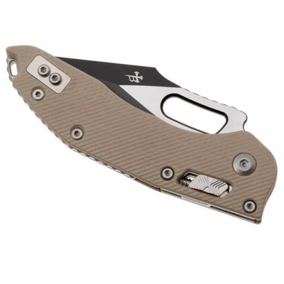 Microtech Stitch - RAM-LOKTM S/E Fluted G-10 Tan Osaliselt Serrated 169RL-2FLGTTA - KNIFESTOCK