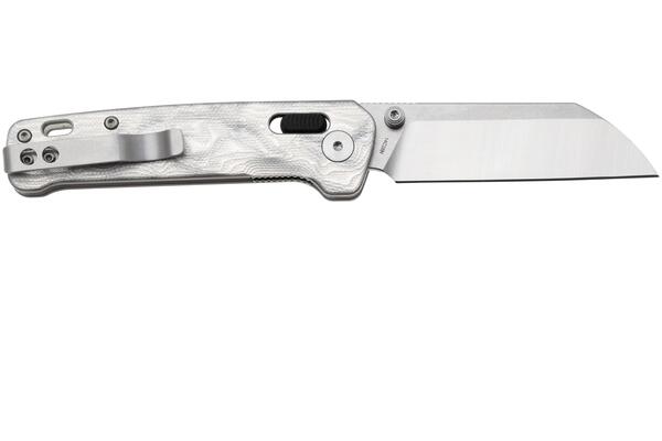 QPS Penguin Glyde 14C28N, finitura a due toni stonewash - satinata, Manico: G10 con alluminio - KNIFESTOCK