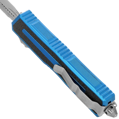 Microtech SCARAB II GEN III D/E STONEWASH FULL SERRATE BLUE 1280-12BL - KNIFESTOCK