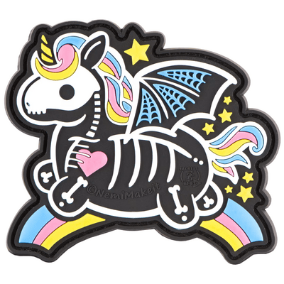 Claw Gear Skeleton Unicorn Rubber Patch - KNIFESTOCK