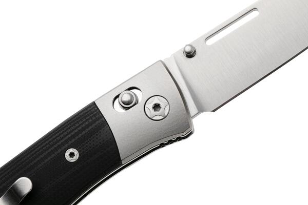 LionSteel NINI Folding knife M390 satin blade, Ti BOLSTER, BLACK G10 handle NN2 GBK - KNIFESTOCK