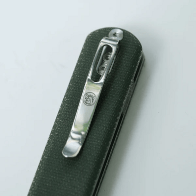 Vosteed Corgi 14C28N Stonewash Green Micarta CG3SVM3 - KNIFESTOCK