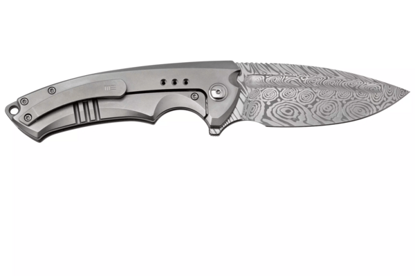 We Knife Nexusia Polished Bead Blasted Titanium Handle WE22044-ds1 - KNIFESTOCK