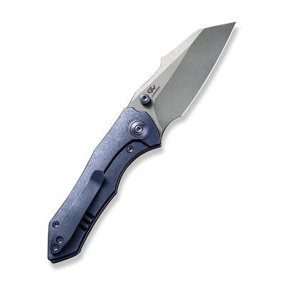 WE KNIFE High-Fin Gray Stonewashed/Titanium Blue WE22005-3 - KNIFESTOCK