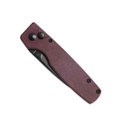 KIZER Original Button Lock Knife Red Richlite Handle V3605C3 - KNIFESTOCK