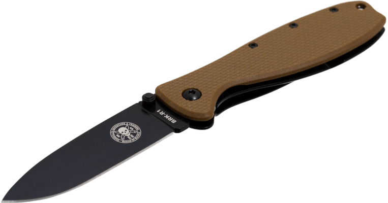 BRK-ESEE Zancudo Framelock Coyote brown Finish Black BRKR1CBB - KNIFESTOCK