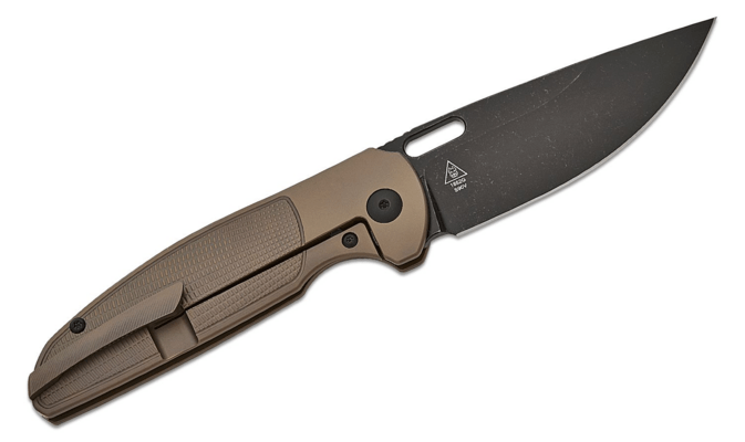 Nôž Artisan Satyr Bronze Milled Titanium, Black Stonewashed S90V 1852G-BBO - KNIFESTOCK