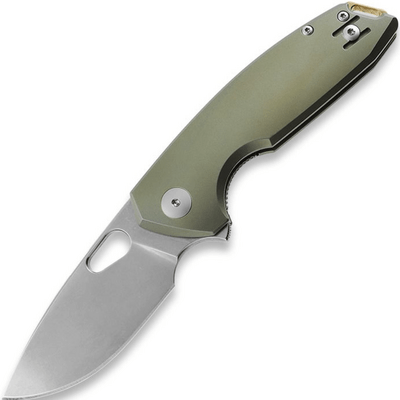 Giant Mouse ACE Tribeca Green Anodized Titanium / Satin Magnacut TRIBECA-TI-GREEN - KNIFESTOCK