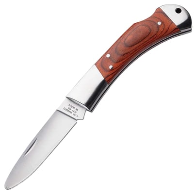 Herbertz 567610 Kindermesser Griff aus Edeltahl, Pakkaholz - KNIFESTOCK