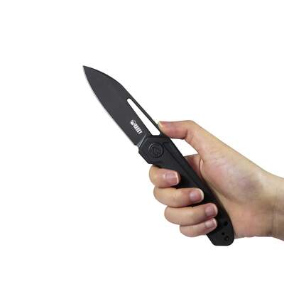 KUBEY Royal Nest Liner Lock EDC Pocket Knife Front Flipper Black G10 Handle KU321H - KNIFESTOCK