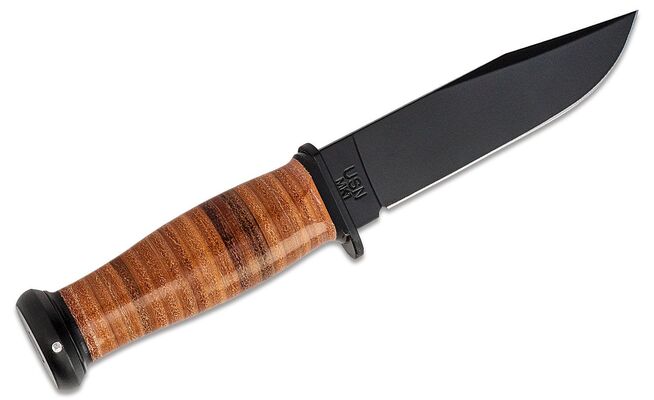 KA-BAR MARK 1, Fighting / Utility Knife, Leather Handle KB-2225 - KNIFESTOCK