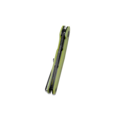 KUBEY Carve Liner Lock Folding Knife Translucent Yellow G10 Handle KB237J - KNIFESTOCK