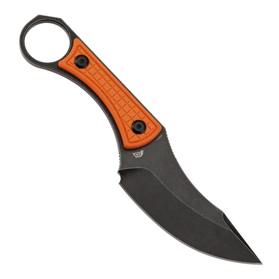 Kansept Niko Blackwash D2,Orange G10 with Frag Pattern G004A10 - KNIFESTOCK